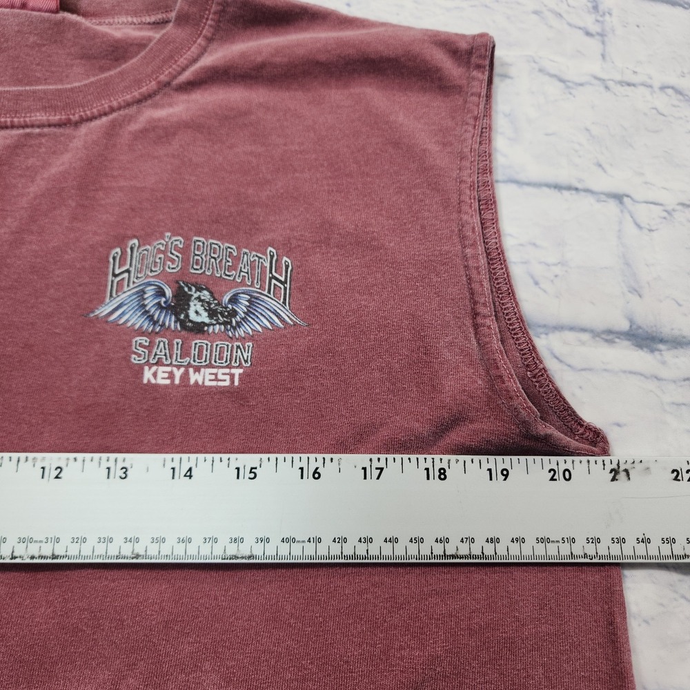Hog's Breath Saloon Shirt MENS SIZE M Key West Biker T Shirt Sleeveless VINTAGE - Picture 5 of 10